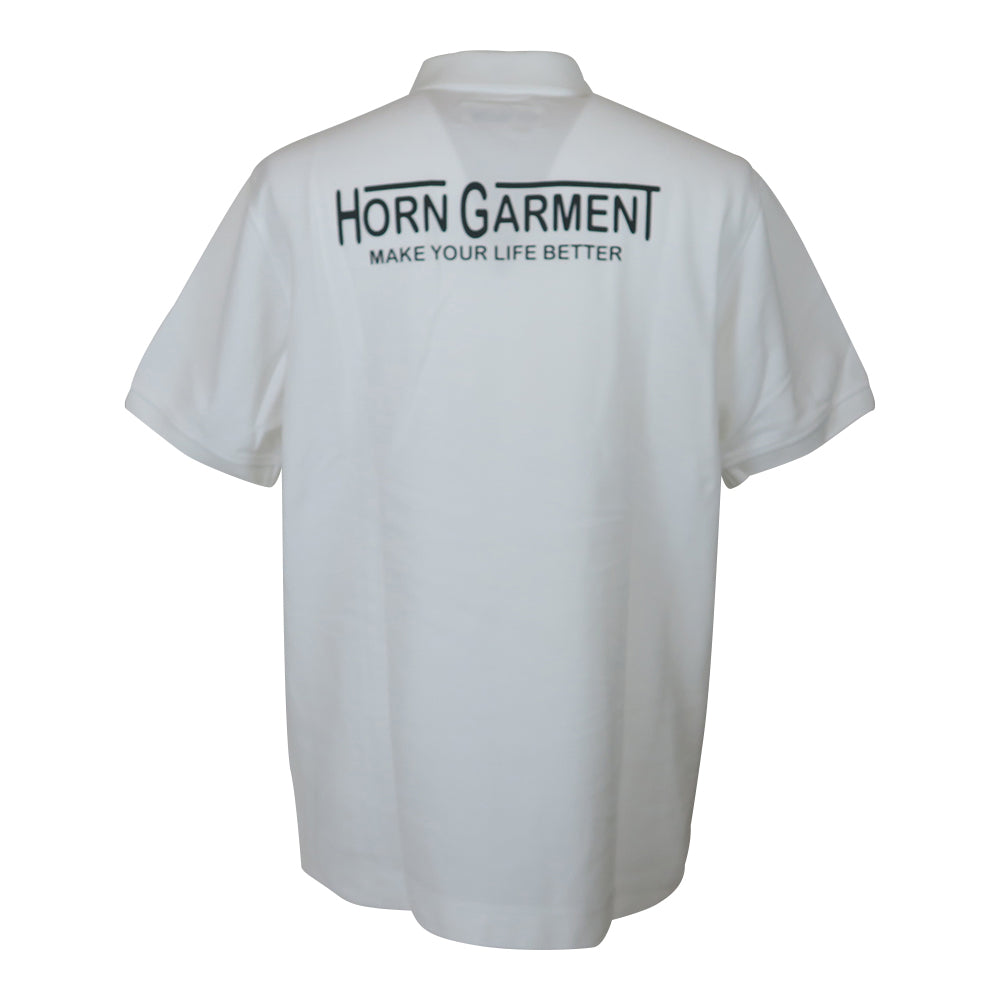 【HORN GARMENT】MEN'S Look of Polo Lサイズ［WHITE］XLサイズ（HCM-2A-AP05）