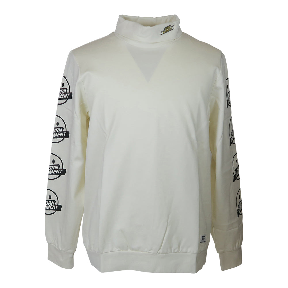 【HORN GARMENT】MEN'S LSモック［WHITE］　Mサイズ（HCM-2C-AA54）