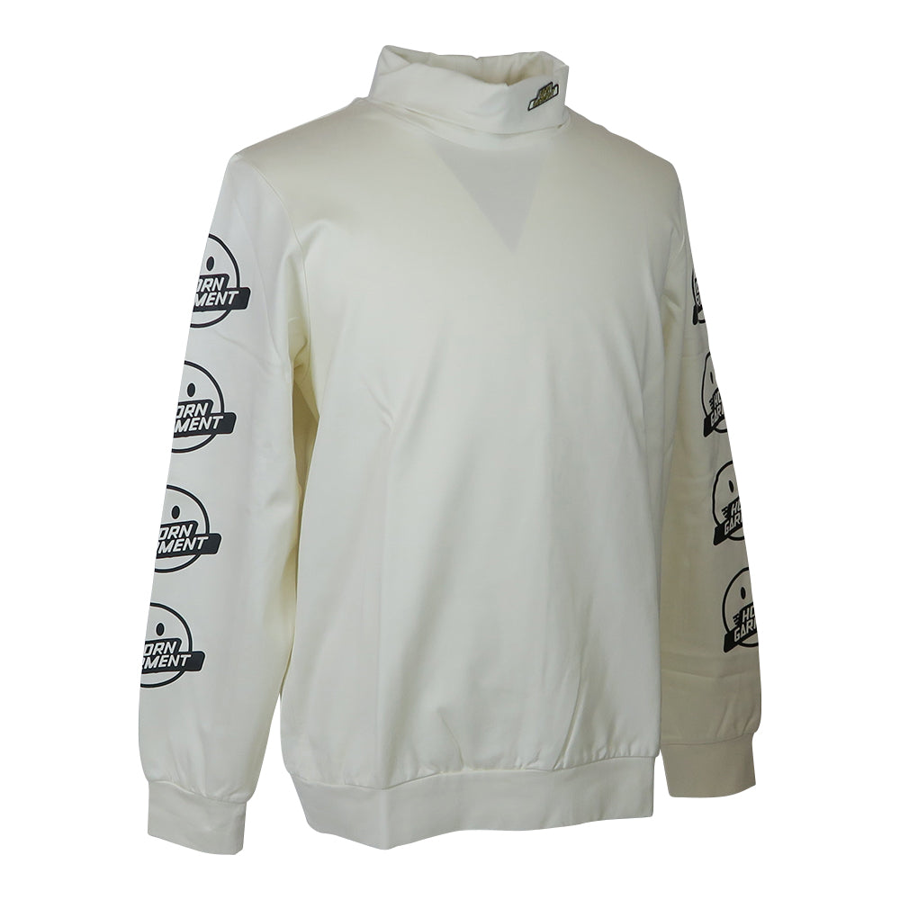 【HORN GARMENT】MEN'S LSモック［WHITE］　Mサイズ（HCM-2C-AA54）