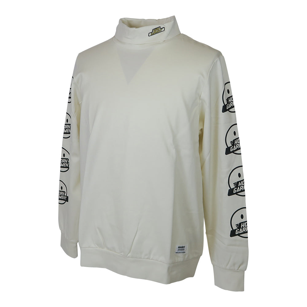 【HORN GARMENT】MEN'S LSモック［WHITE］　Mサイズ（HCM-2C-AA54）