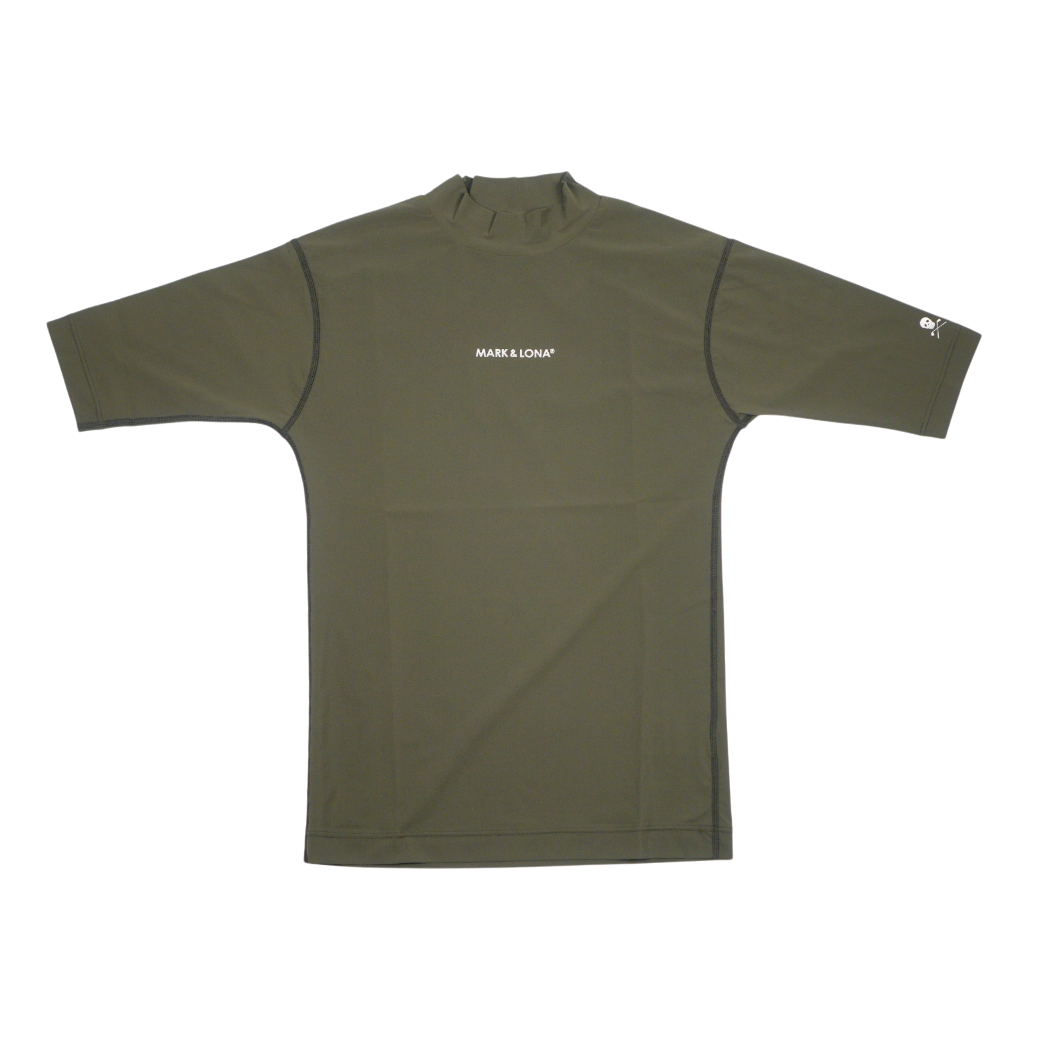 【MARK＆LONA】Resolution Tech Mock メンズ モックネックTシャツ KHAKI（MAL-MLM2CAA01）