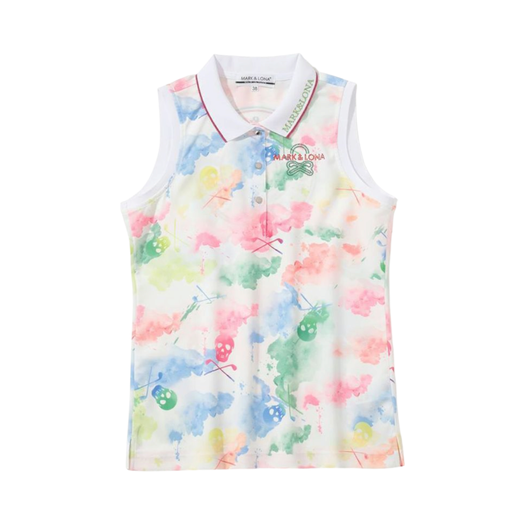 【MARK＆LONA】PULSE CAMO POLO レディース ノースリーブポロシャツ MIX（MAL-MLW5AAP04）