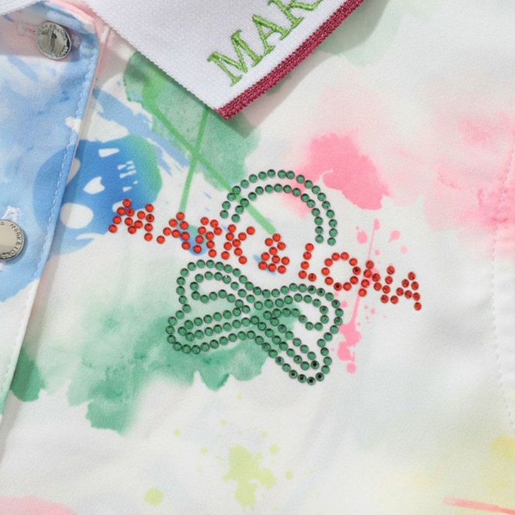 【MARK＆LONA】PULSE CAMO POLO レディース ノースリーブポロシャツ MIX（MAL-MLW5AAP04）