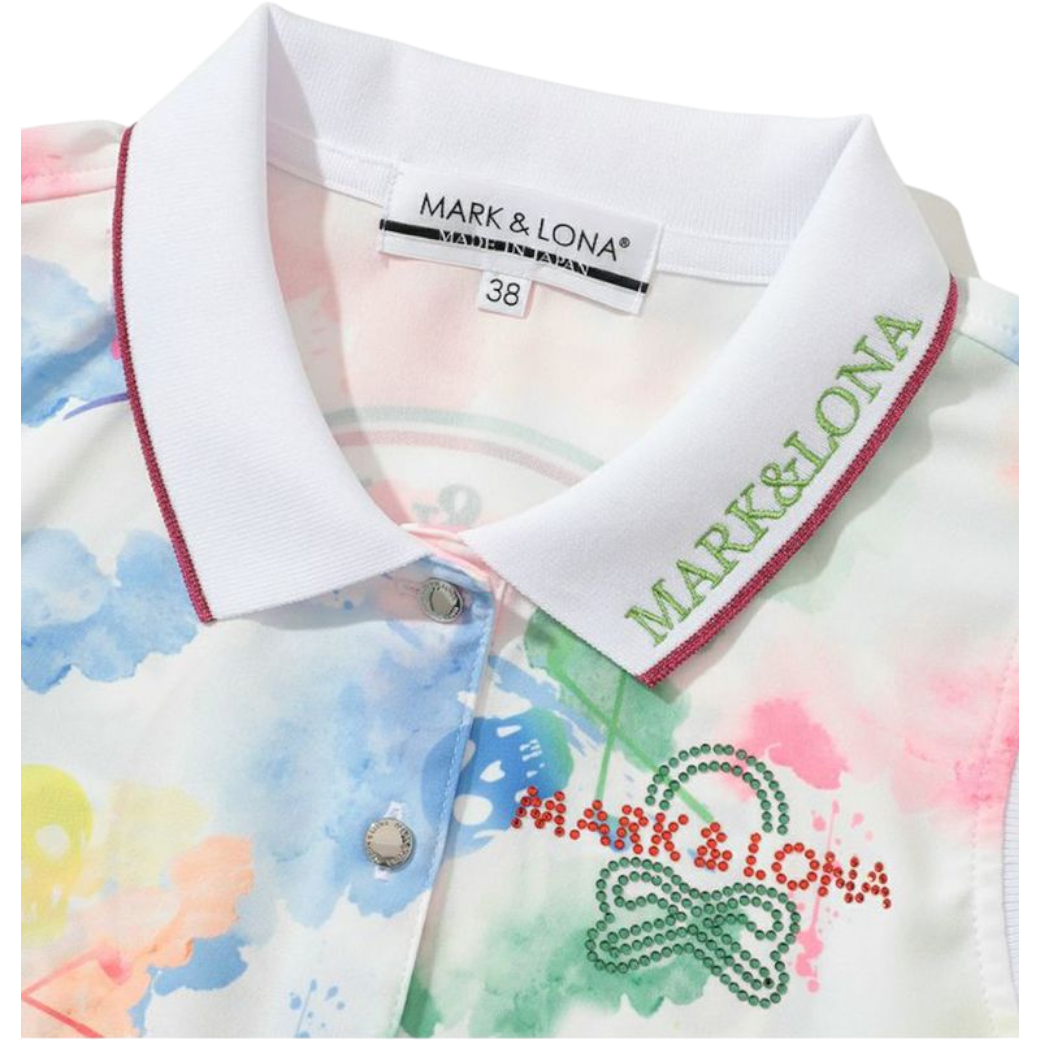 【MARK＆LONA】PULSE CAMO POLO レディース ノースリーブポロシャツ MIX（MAL-MLW5AAP04）