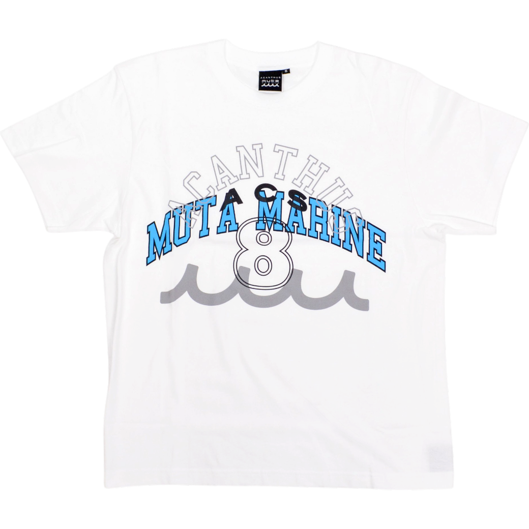【muta】ACANTHUS × muta MARINE Multi Logo Tee Tシャツ ホワイト M L（MUT-MMAC-MA2511)