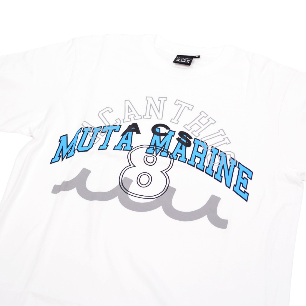 【muta】ACANTHUS × muta MARINE Multi Logo Tee Tシャツ ホワイト M L（MUT-MMAC-MA2511)