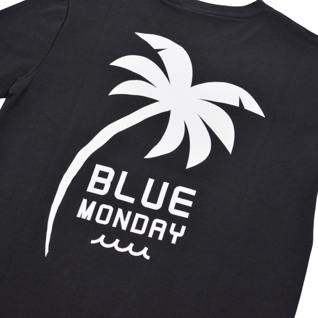 【muta】FLOCKY BLUE MONDAY Tシャツ ブラック S M（MUT-MMAX-434351)
