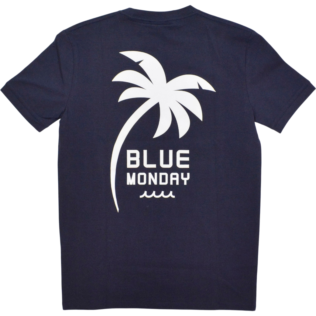 【muta】FLOCKY BLUE MONDAY Tシャツ ネイビー S（MUT-MMAX-434351)