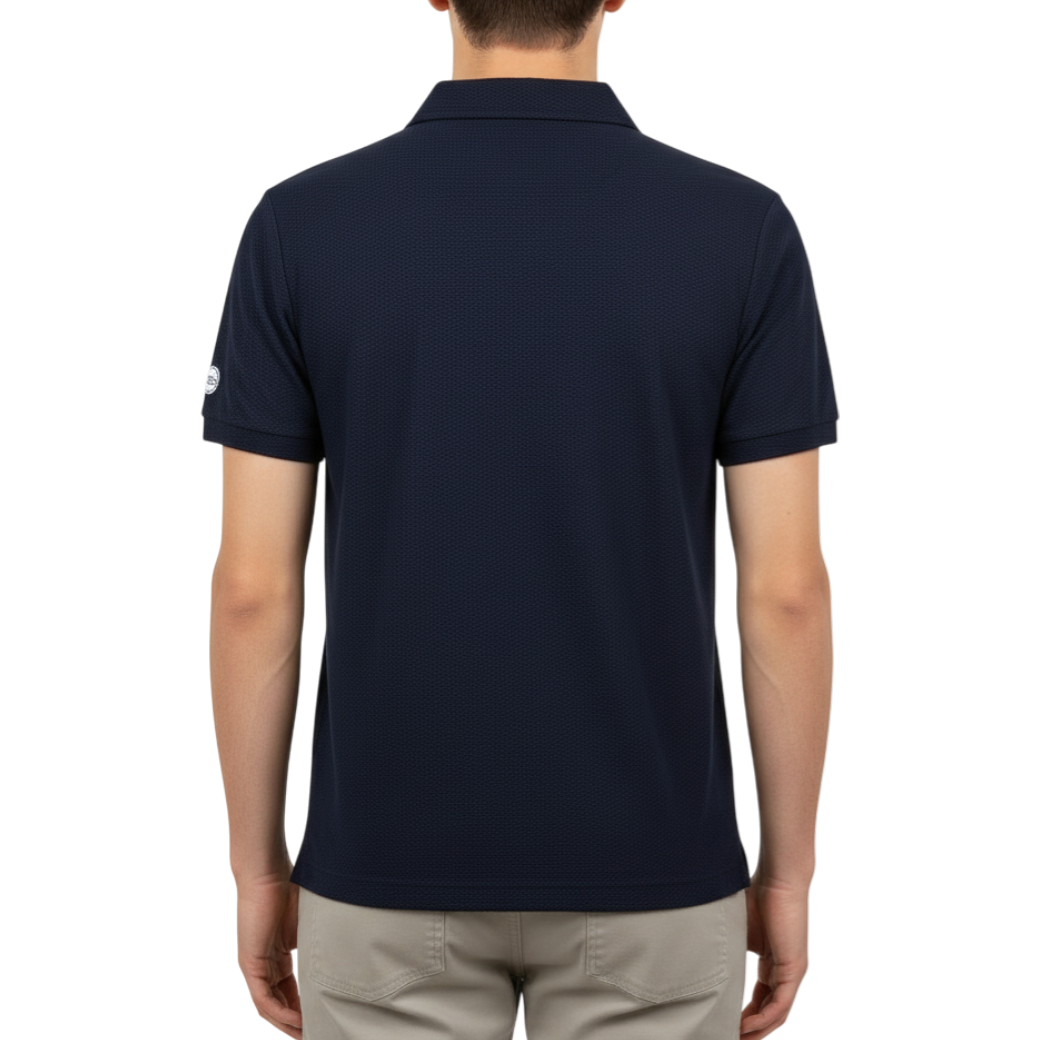 【muta】メッシュ ポロシャツ 半袖 ネイビー（MUT-MMBC7256078）