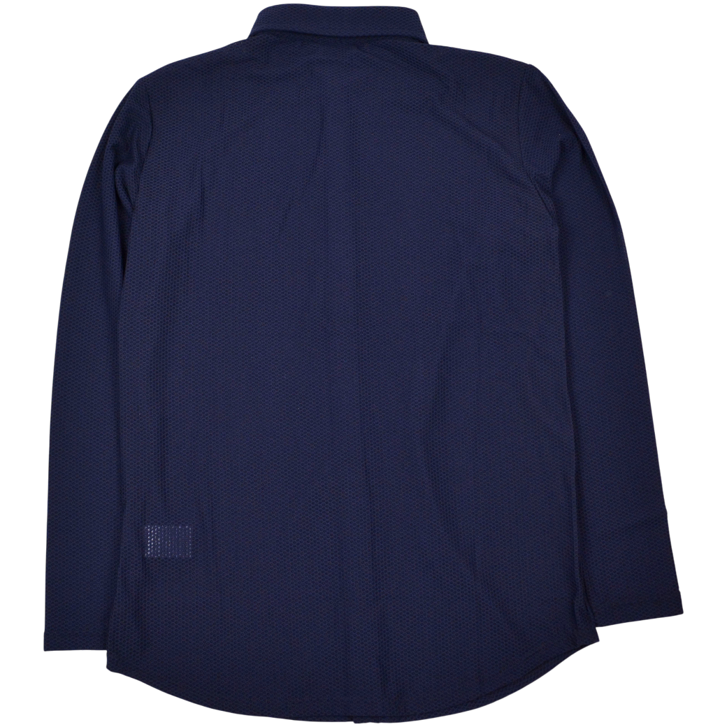 【muta】メッシュ ポロボタンダウンシャツ ネイビー（MUT-MMBC180812）