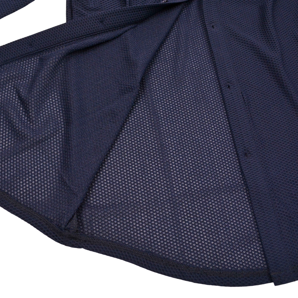 【muta】メッシュ ポロボタンダウンシャツ ネイビー（MUT-MMBC180812）