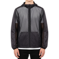 【muta】メッシュ切替 コンビネーションパーカー ブラック　M L XXL（MUT-MMBC190806）
