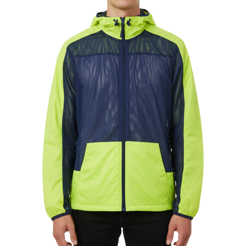 【muta】メッシュ切替 コンビネーションパーカー イエロー M L（MUT-MMBC190806）