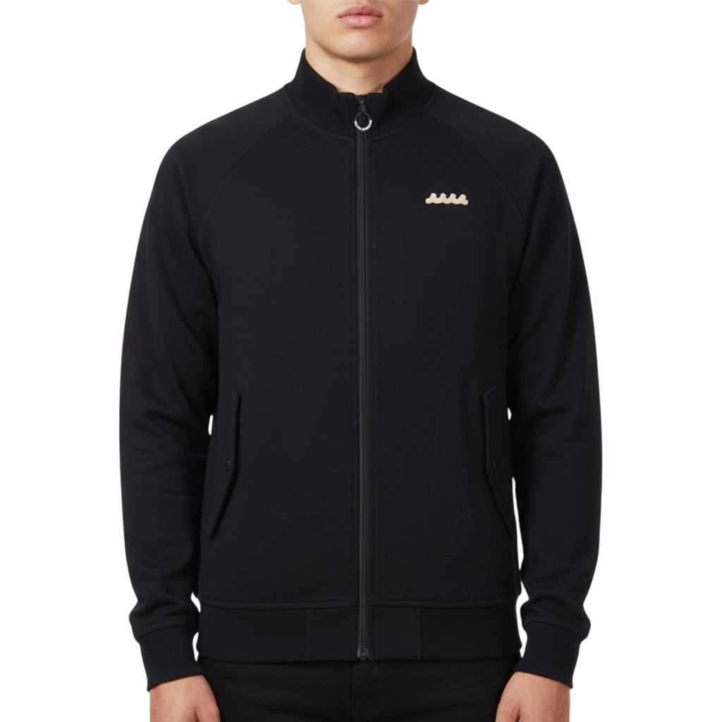 【muta】モックネック ポンチ素材 ブルゾン Ｌ ブラック（MUT-MMBC-191208）