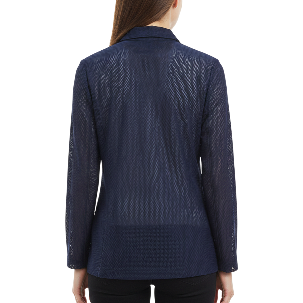 【muta】ストレッチメッシュ ダブルジャケット レディース ネイビー M（MUT-MMBC-200810)