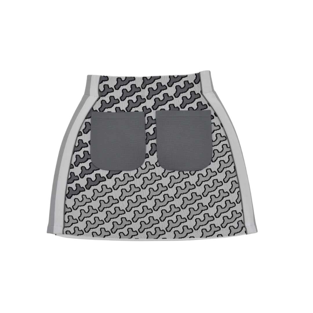 【MUTA】WAVE PATTERN ジャガードスカート GRAY (MUT-MMBCJ220302)