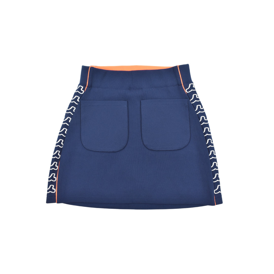 【MUTA】WAVE PATTERN ジャガードスカート NAVY (MUT-MMBC220302)