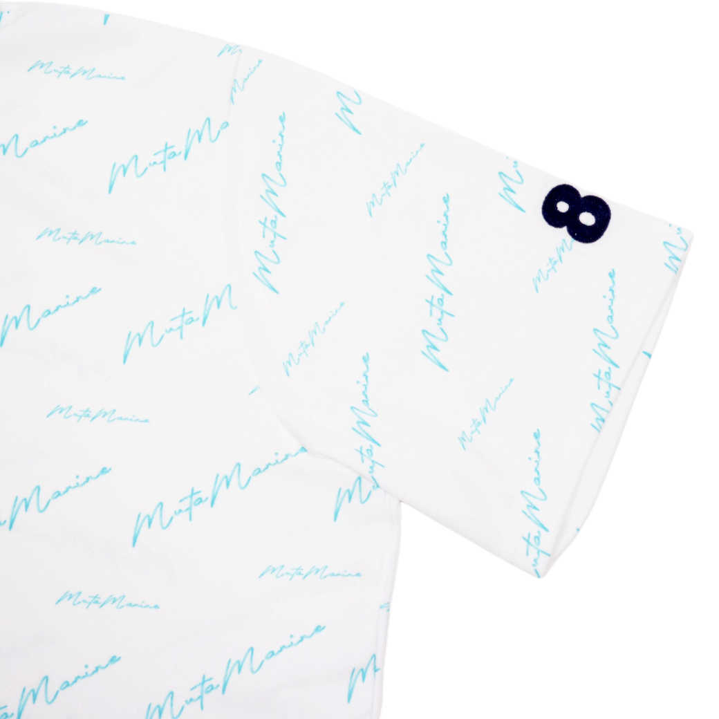 【muta】カーシブロゴ ポロシャツ ホワイト M（MUT-MMJC-446194）