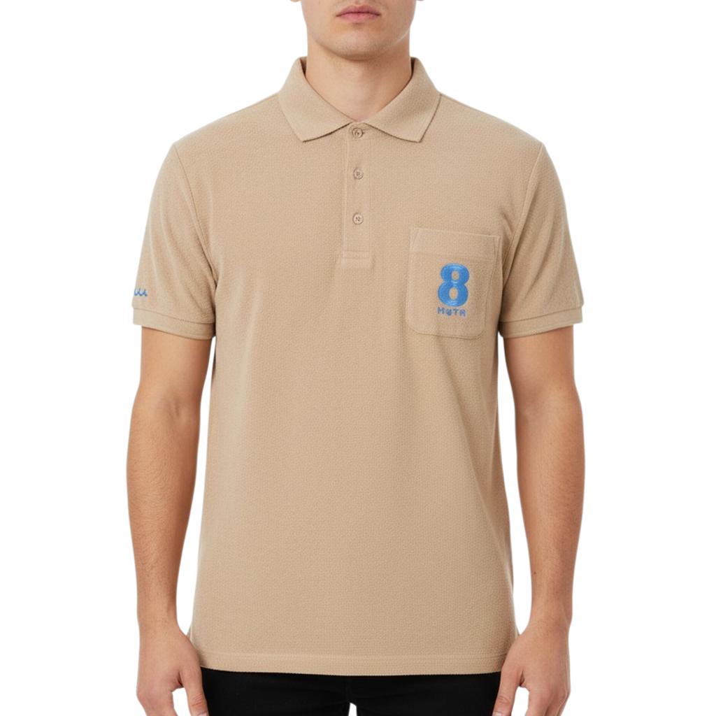 【muta】コットンミニパイル ポロシャツ ベージュ XL（MUT-MMMK446315)