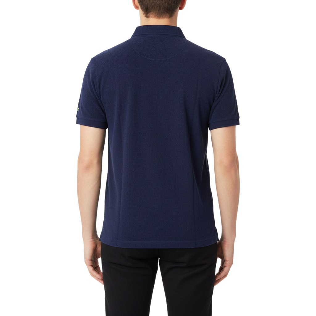 【muta】コットンミニパイル ポロシャツ ネイビー S M（MUT-MMMK446315)