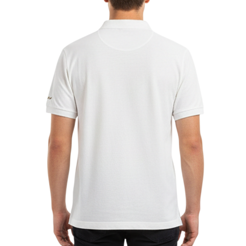 【muta】コットンミニパイル ポロシャツ ホワイト S（MUT-MMMK446315)