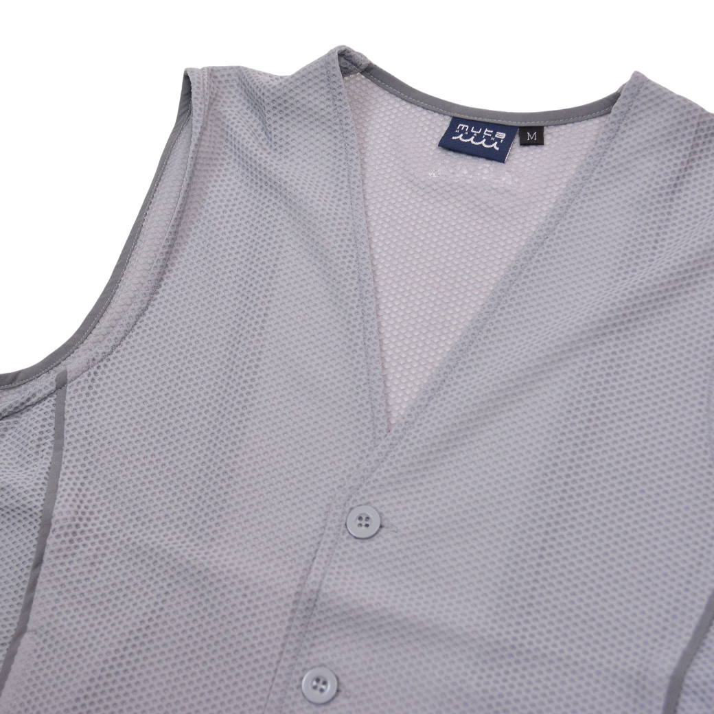 【muta】メッシュ ベスト グレー M L（MUT-MMBC180810）