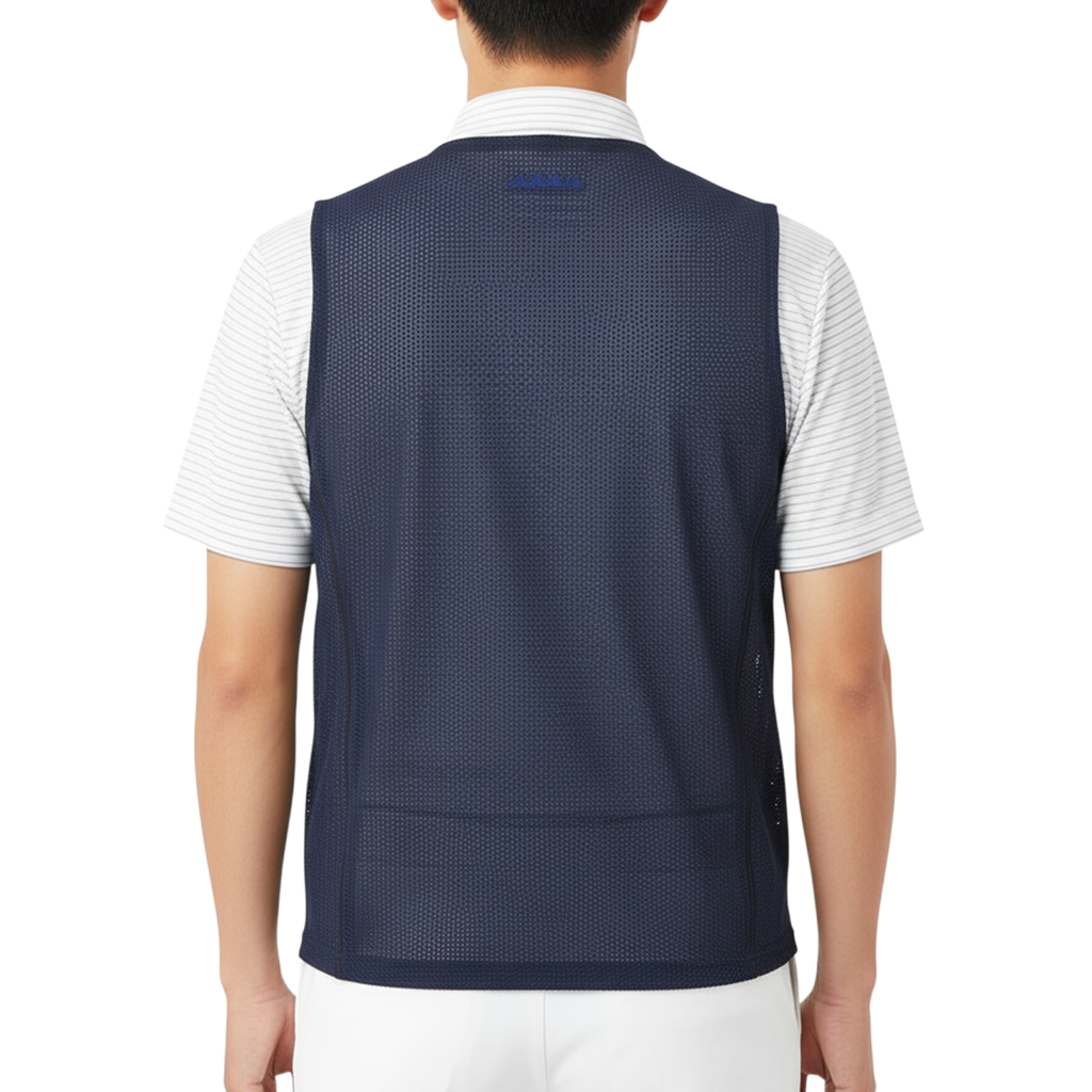 【muta】メッシュ ベスト ネイビー M L（MUT-MMBC180810）