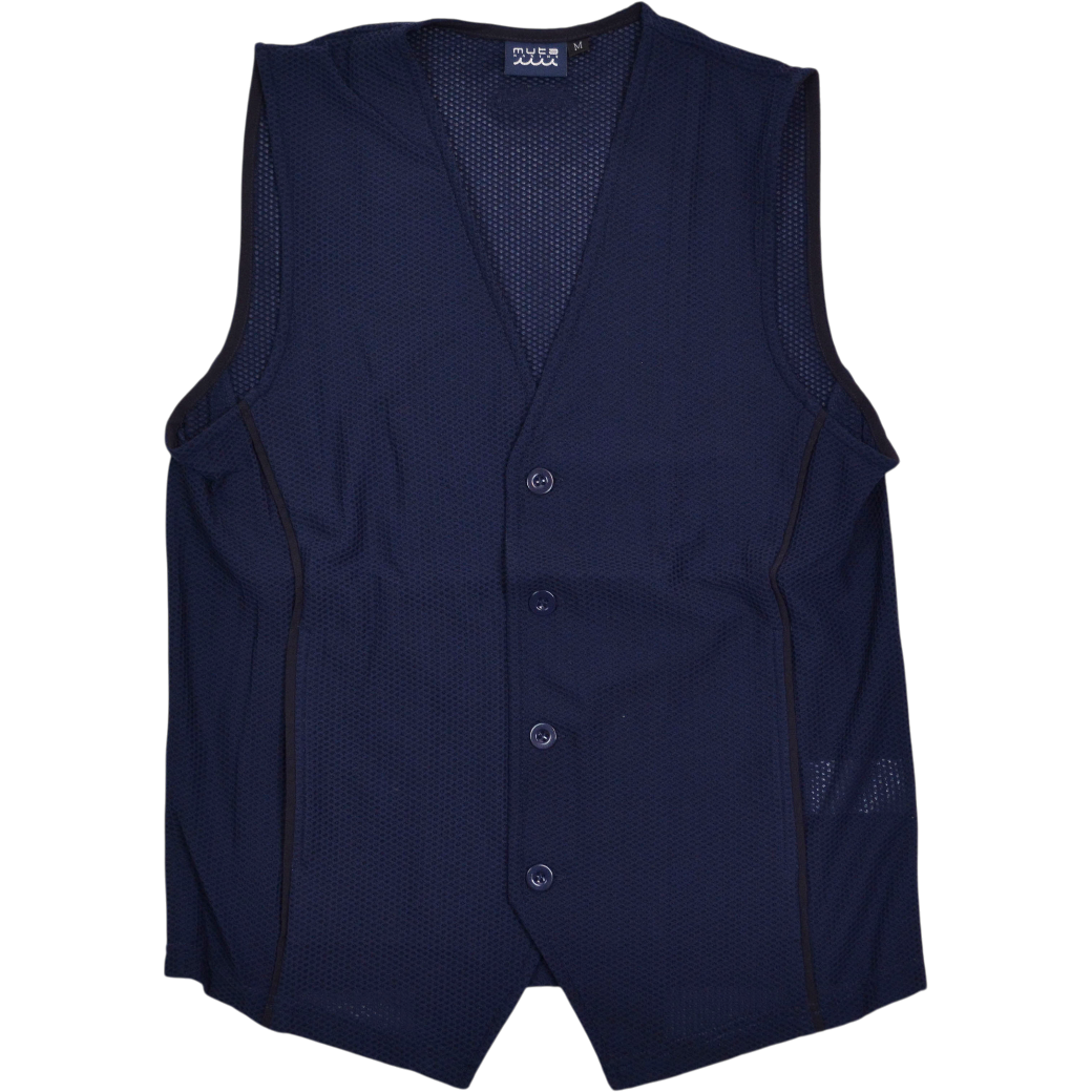 【muta】メッシュ ベスト ネイビー M L（MUT-MMBC180810）