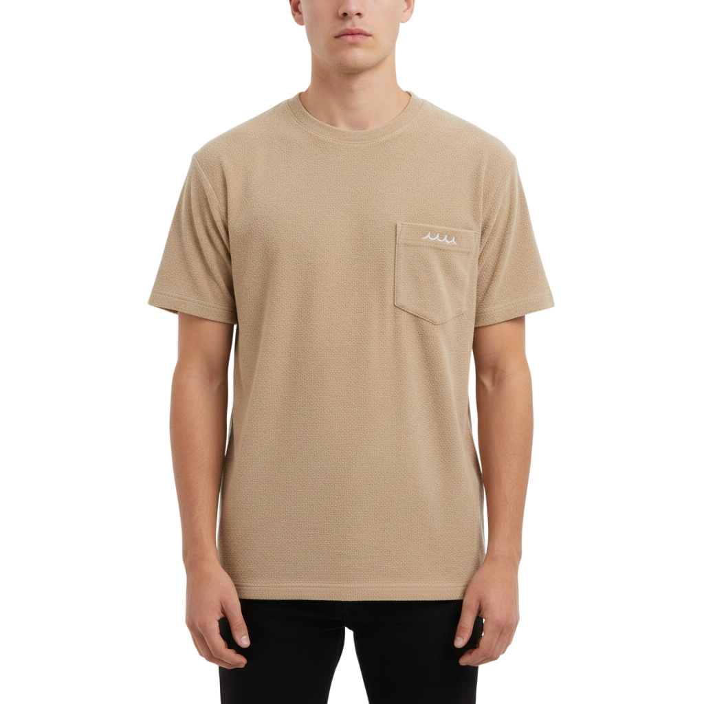 【muta】パイル Tシャツ ベージュ S（MUT-MMJC434368)