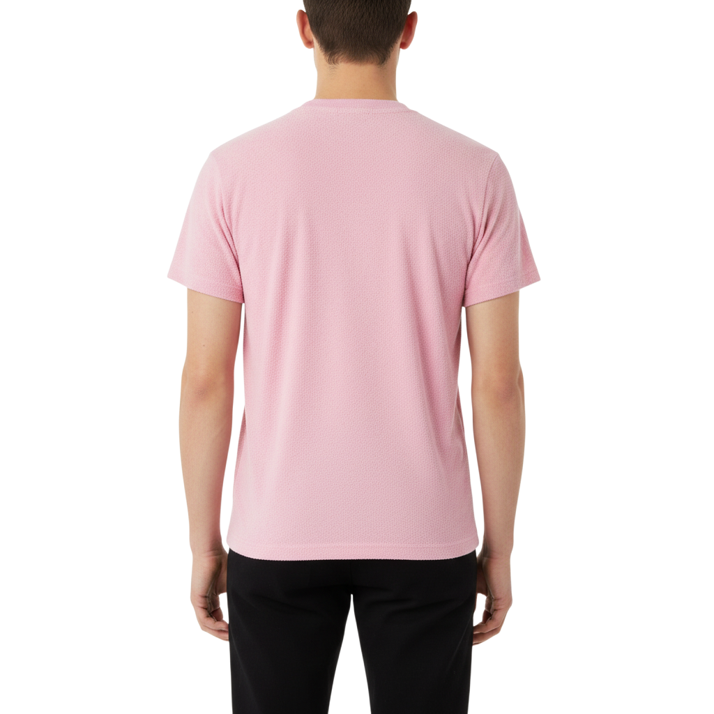 【muta】パイル Tシャツ ピンク S XL（MUT-MMJC434368)