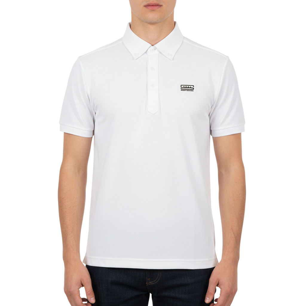 【muta】BACK TRICO WAVE ポロシャツ ホワイト L（MUT-MMAX446125）