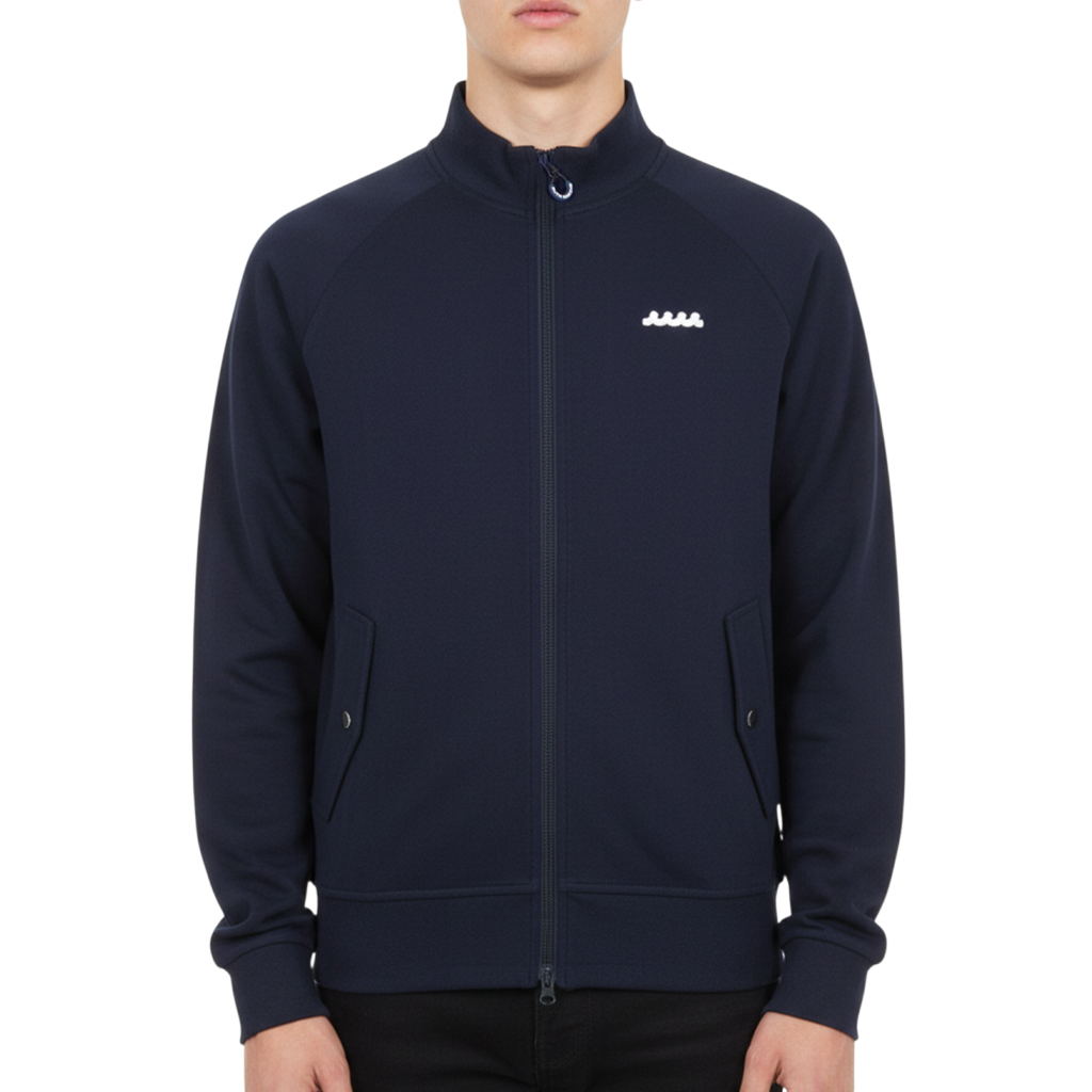 【muta】モックネック ポンチ素材 ブルゾン Ｌ ネイビー（MUT-MMBC-191208）