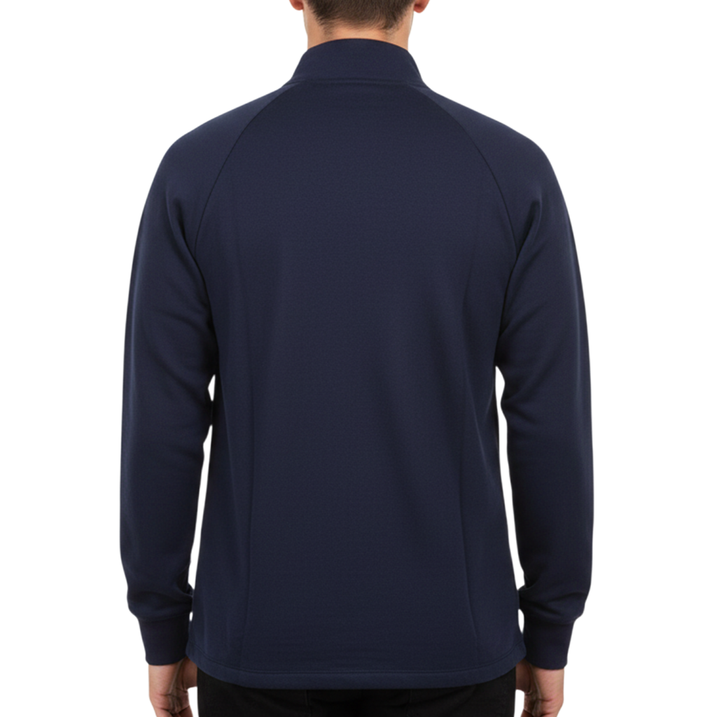 【muta】モックネック ポンチ素材 ブルゾン Ｌ ネイビー（MUT-MMBC-191208）