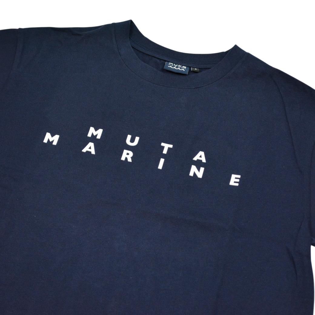 【muta】スリーブ切替 Tシャツ ネイビー XL（MUT-MMBC200847)