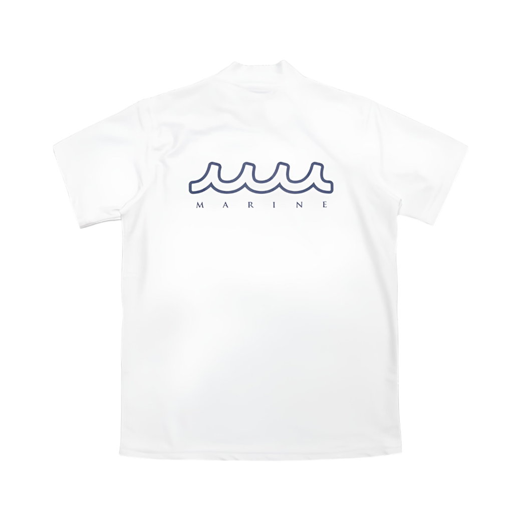 【MUTA】クールタッチ モックネックシャツ WHITE S (MUT-MMMK446206)