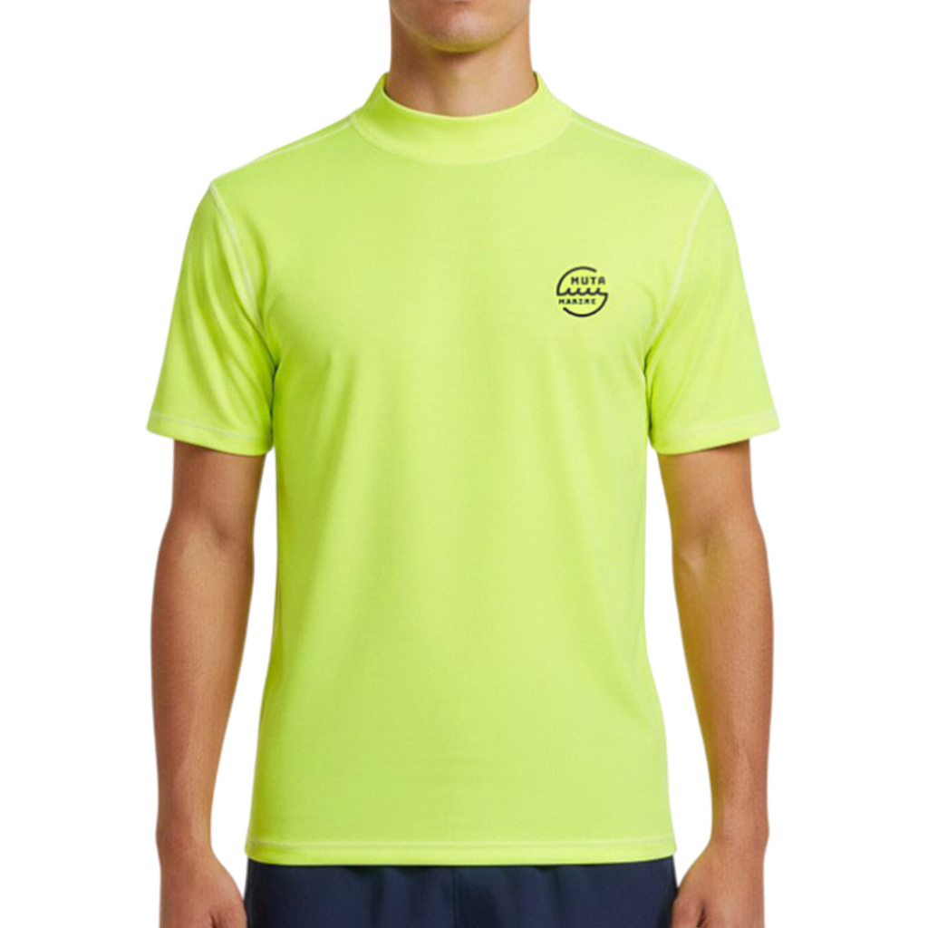 【MUTA】クールタッチ モックネックシャツ YELLOW M (MUT-MMMK446206)