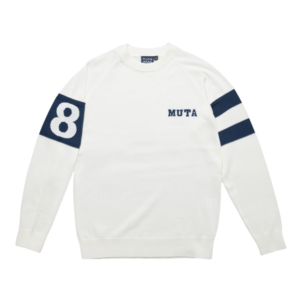 【MUTA】レタード コットンセーター WH（MUT-MMSK443301）