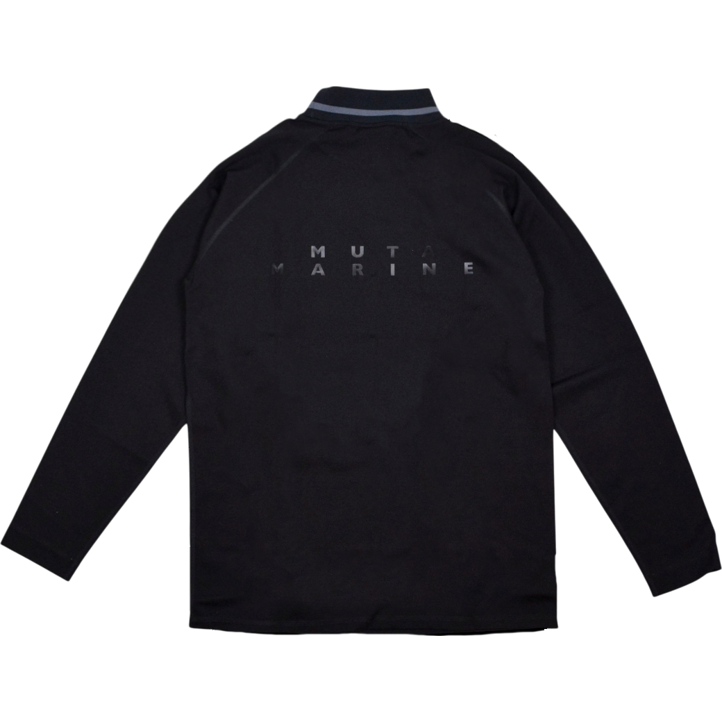 【muta】ライトハイテンション リブモックネックシャツ Ｌ BLACK（MUT-MMBC220705）