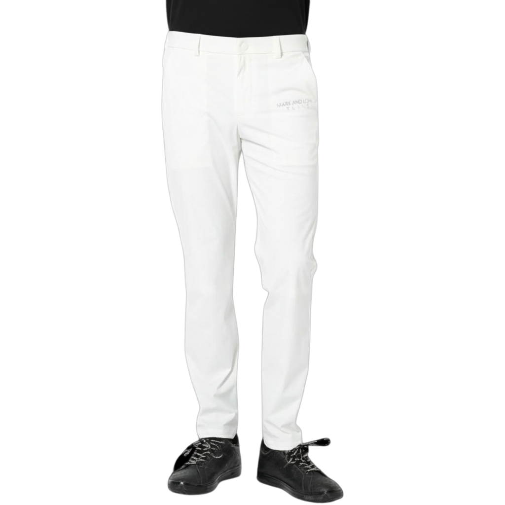 【MARK＆LONA】Aero Flex Tapered Trousers メンズ ロングパンツ WHITE（MAL-MXM5AAT01）