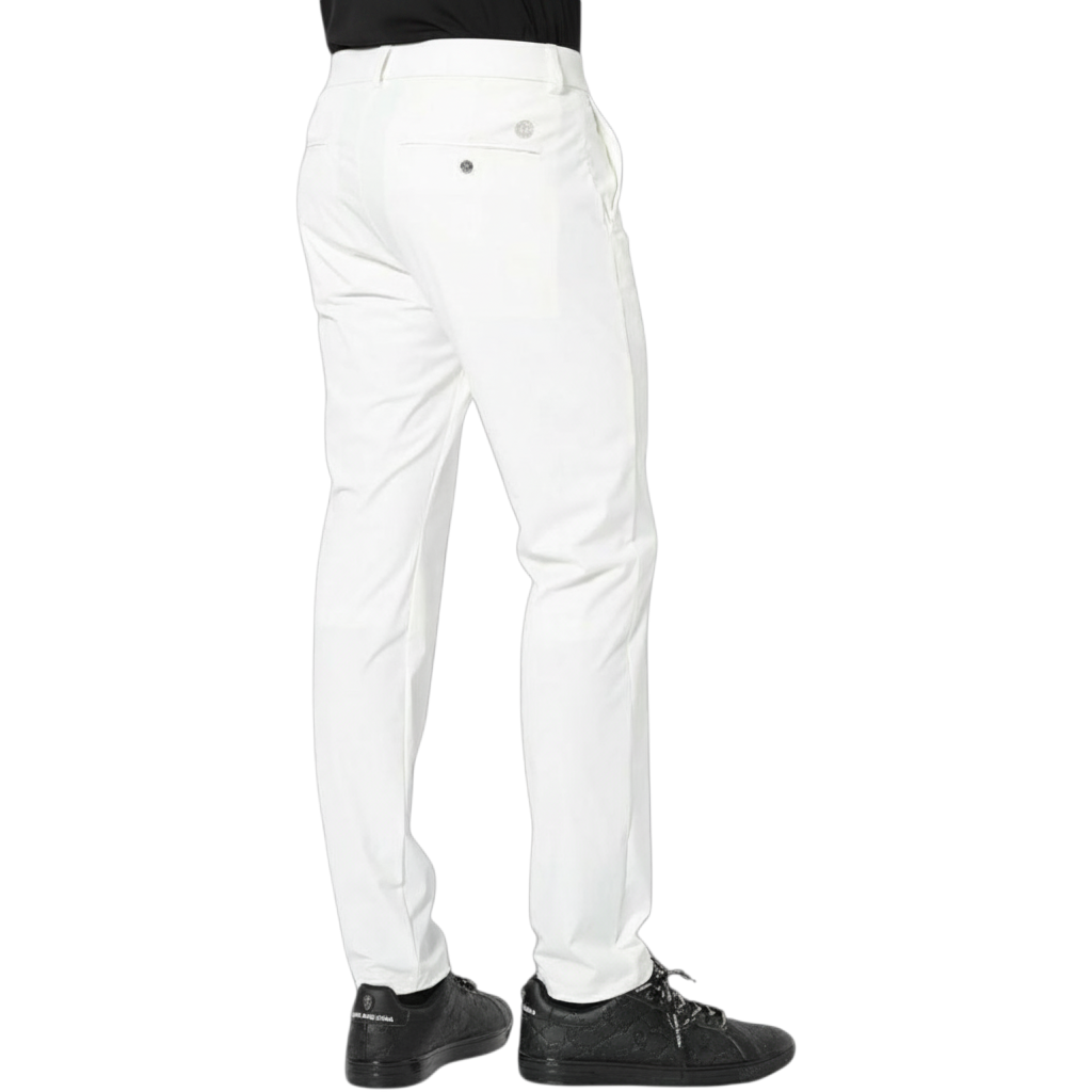 【MARK＆LONA】Aero Flex Tapered Trousers メンズ ロングパンツ WHITE（MAL-MXM5AAT01）
