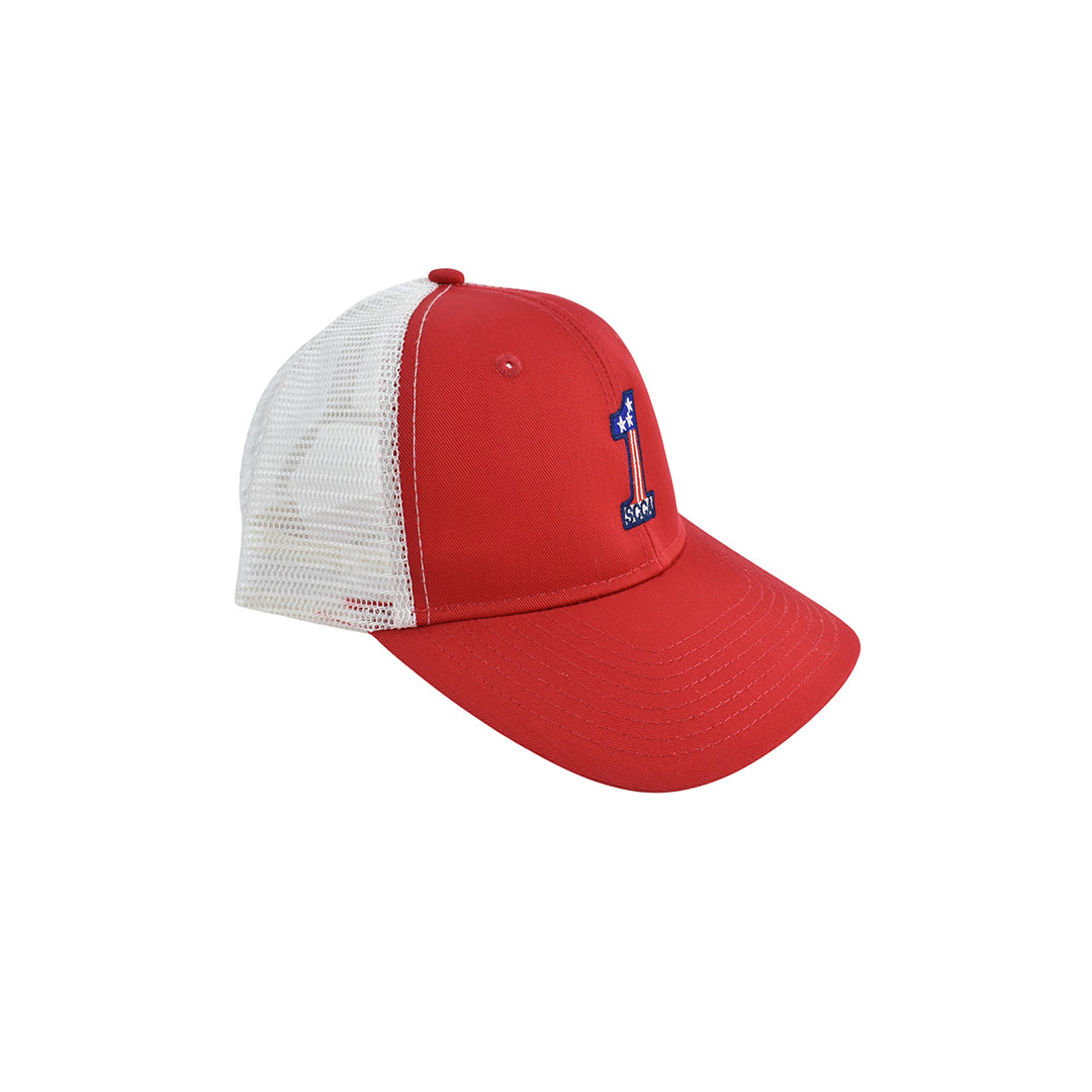 【yellow lobster】メッシュキャップ YL-7200 RED / WHITE (YEL-HWCM002)