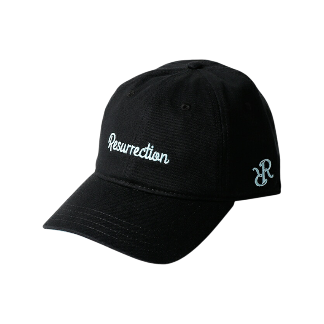 【Resurrection】ベーシックロゴキャップ 丸山茂樹プロエディション BLACK/MINT BLUE（RES-BF12CAP10MAR）