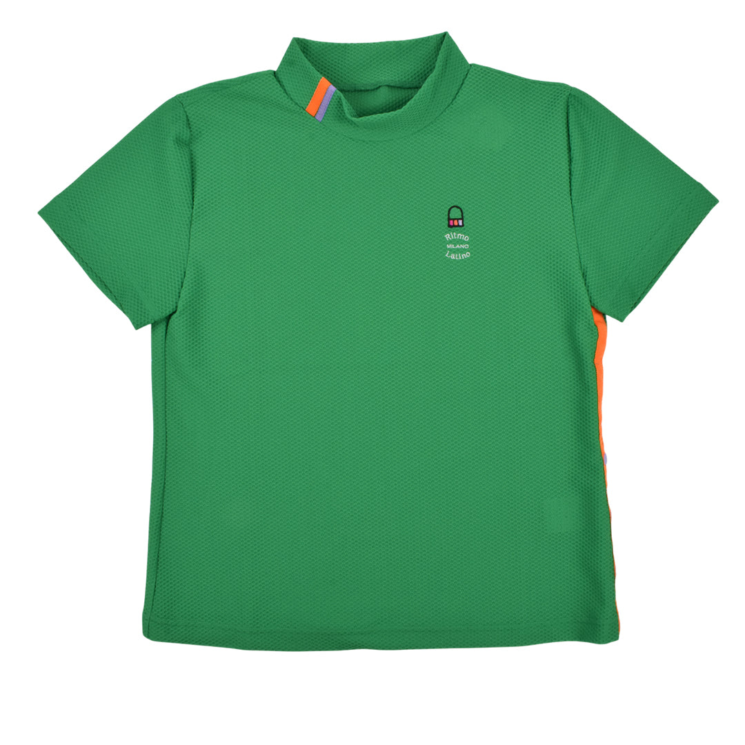 【Ritmo Latino MILANO】2025ss リトモラティーノ モック半袖シャツ メッシュ GREEN (RLT-RL01)