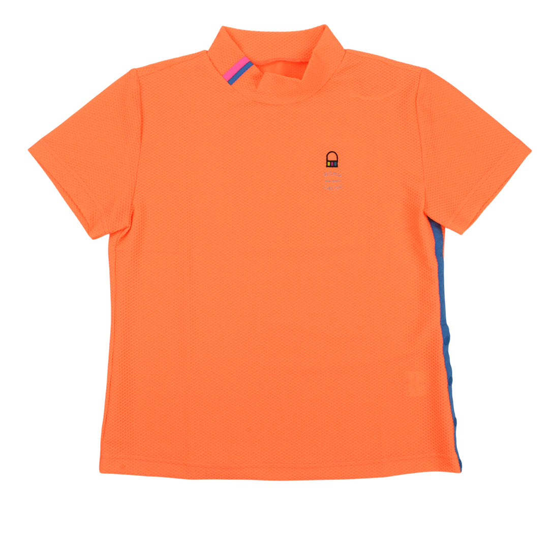【Ritmo Latino MILANO】2025ss リトモラティーノ モック半袖シャツ メッシュ ORANGE (RLT-RL01)