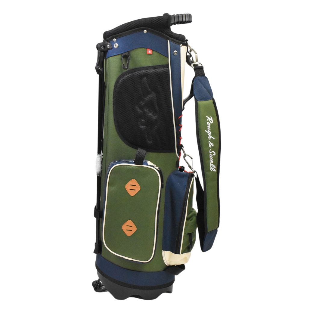 【EVEN8月号掲載】rough&swell MOUNTAIN CADDY キャディバッグ OLIVE (ROU-RSA26014)