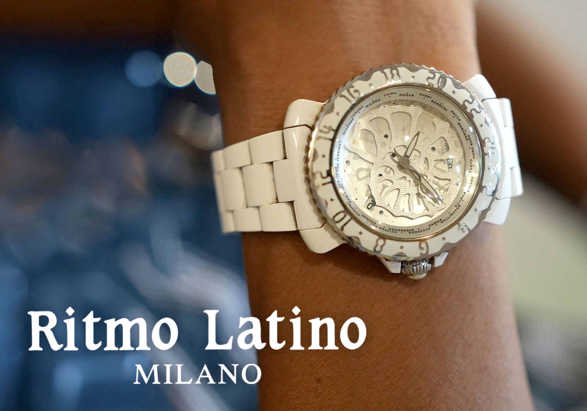 [希少:美品/稼働]リトモラティーノ/Ritmo Latino Milano Presents 世界3000本限定/クロコ/腕時計 リトモラティーノ・モザイコ・Ritmo Latino,MOSAICO