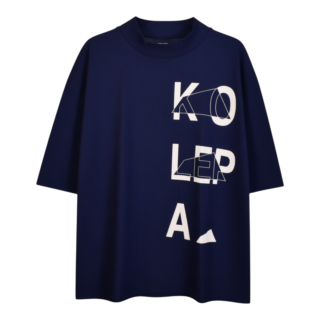 【SALVAGE PUBLIC】Haku knit Mockneck KOLEPA Tシャツ ネイビー  S M（SAP-SVKA3011)