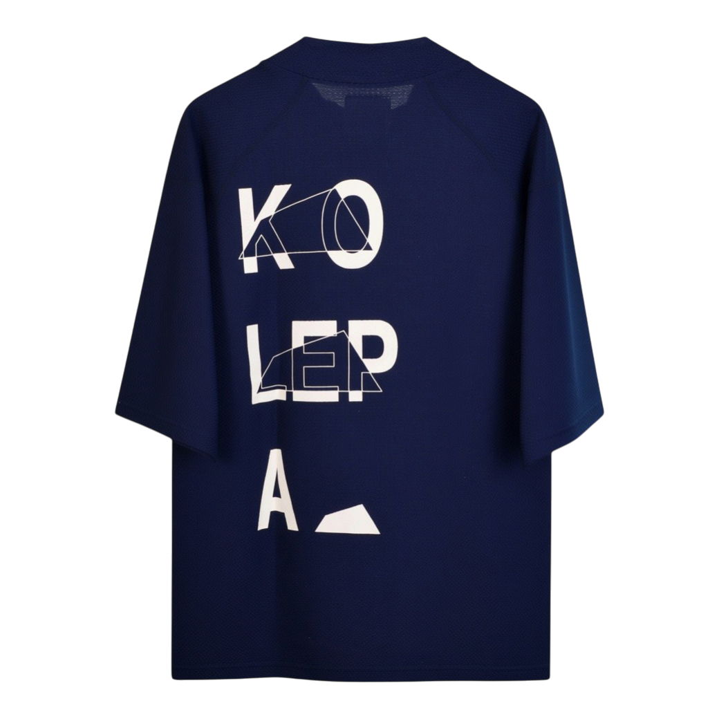 【SALVAGE PUBLIC】Haku knit Mockneck KOLEPA Tシャツ ネイビー  S M（SAP-SVKA3011)