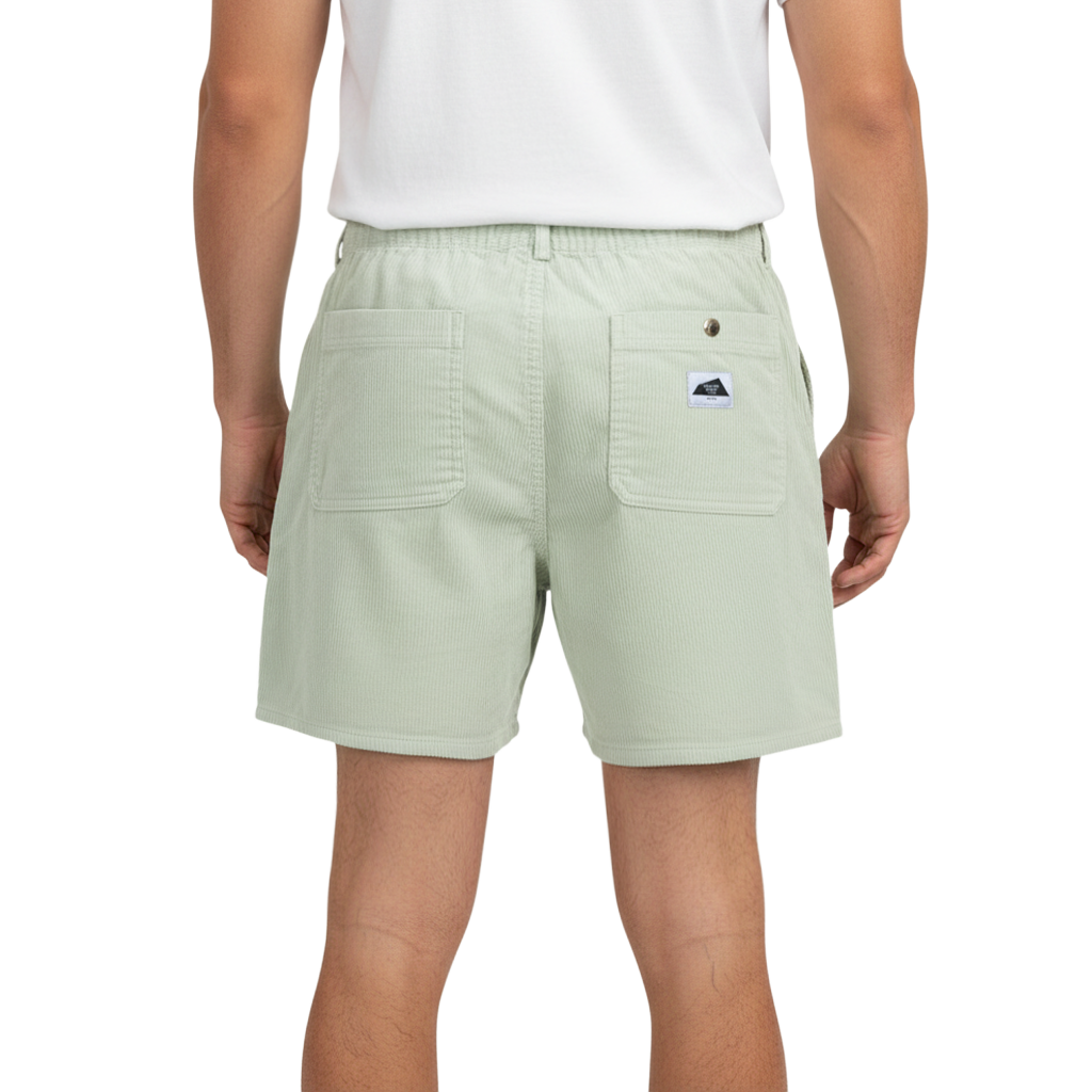 【SALVAGE PUBLIC】Uka Corduroy (8W) Shorts ルーズフィット コーデュロイ ショートパンツ Sage S（SAP-SVKS3023)