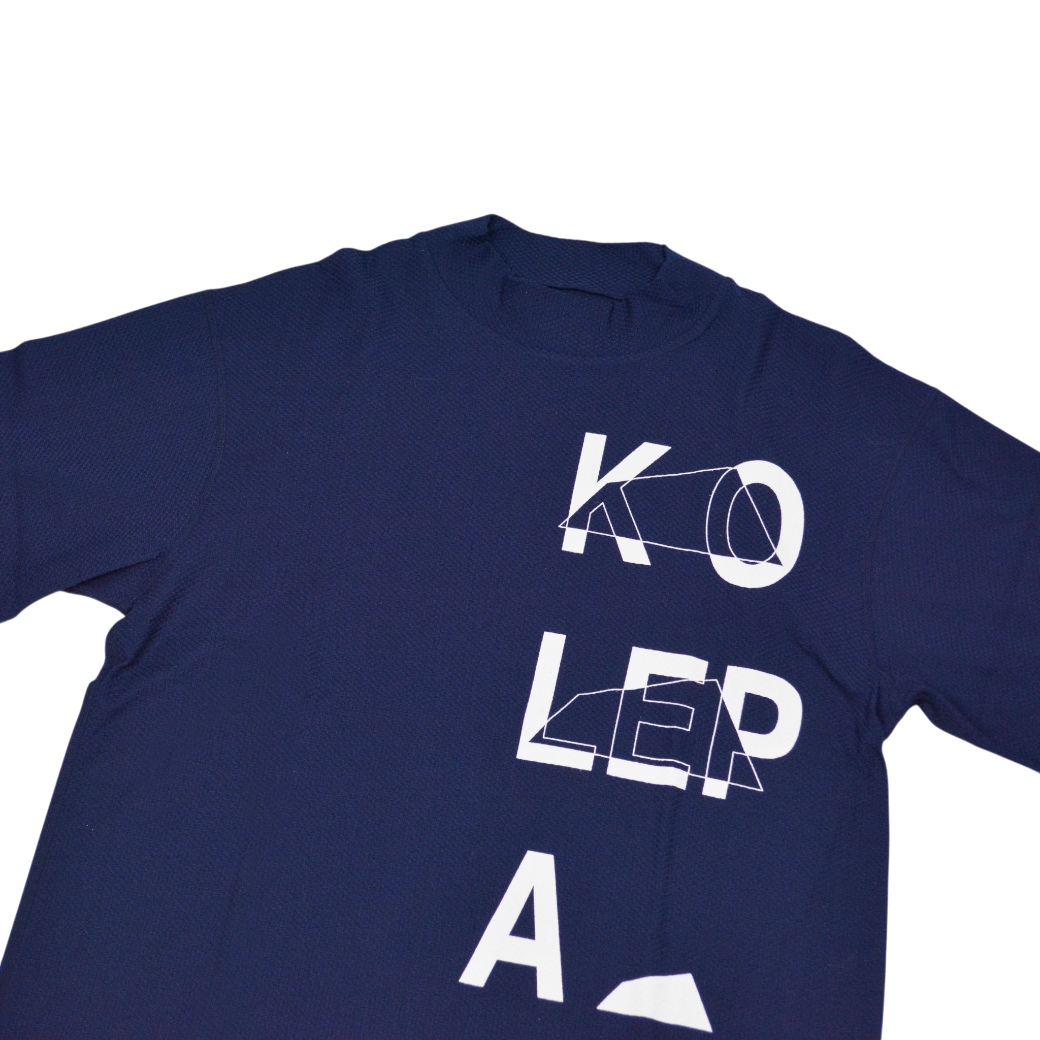 【SALVAGE PUBLIC】Haku knit Mockneck KOLEPA Tシャツ ネイビー  S M（SAP-SVKA3011)
